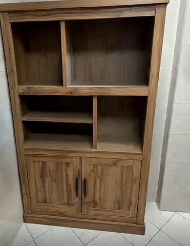 Wooden Bookcase and Storage Cabinet