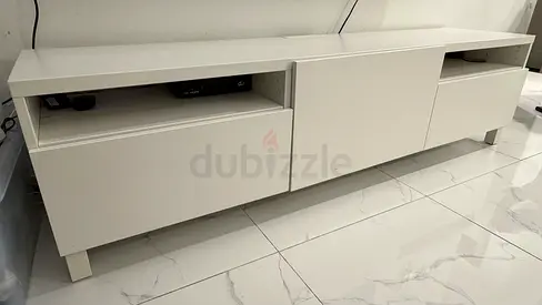TV table - IKEA white wood