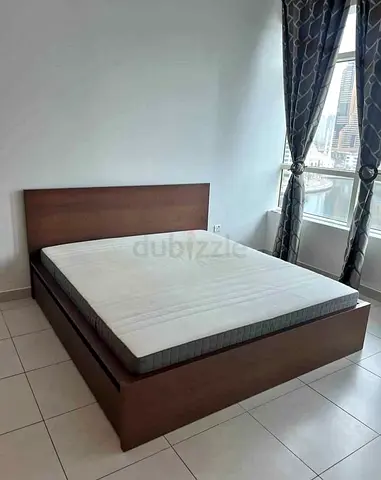 Malam queen size bed 160/200cm bed with 2 storage drawers underneath and Ikea mattress is available
