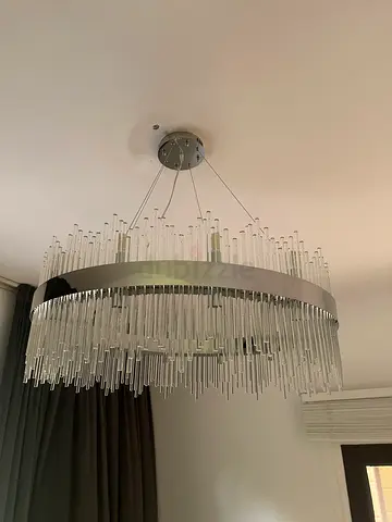 Modern Crystal Pendant Ceiling Light Chandelier 60cm 3 colour change