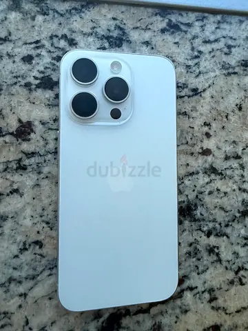 iPhone 15 Pro 256GB White Titanium 5G With Facetime - Nano  e-sim, UAE version
