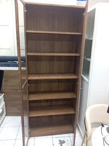 Tall Wooden Bookcase / Display Cabinet - Good Condition