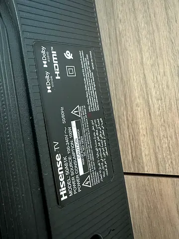 Hisense 50 4K Smart TV (Model: 50A61K)