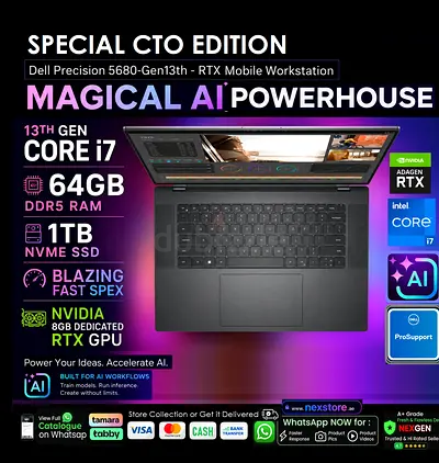DELL PRECISION 5680 AI 🚀 MAGICAL POWER - FASTEST FLAGSHIP - LIKE NEW - XPS ZBOOK P16 M4 P1 PROMAX