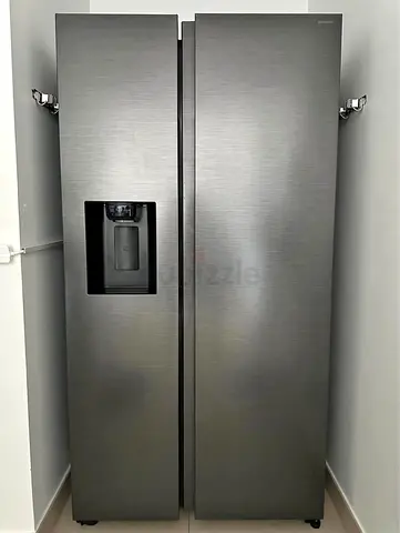Samsung Side-by-Side Refrigerator with Water Dispenser - Grey