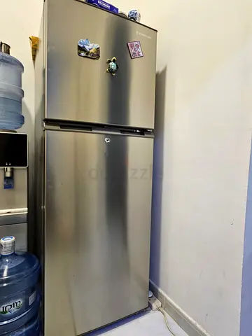 West Point Silver double-door refrigerator with top freezer - good condition