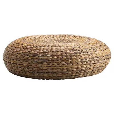 2 brand new Handwoven Seagrass Pouf / Floor Cushion - Natural Round Ottoman