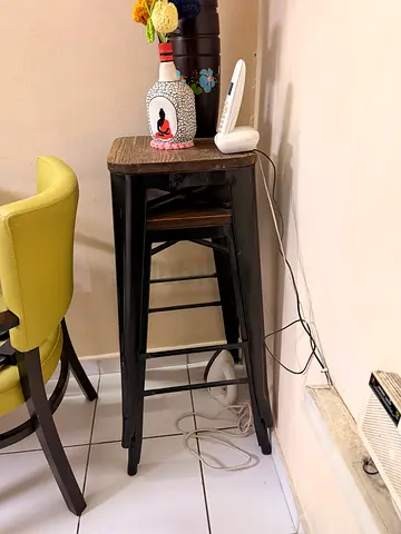 Set of 4 Wooden Bar Stools - Used