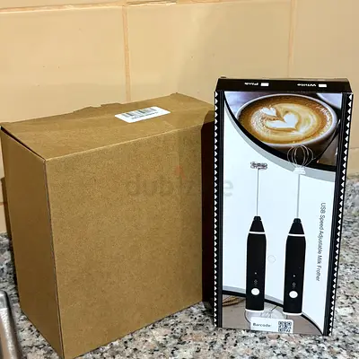 Handheld USB Milk Frother + 🚨 Free Unused Glass Cup for Coffee Lovers
