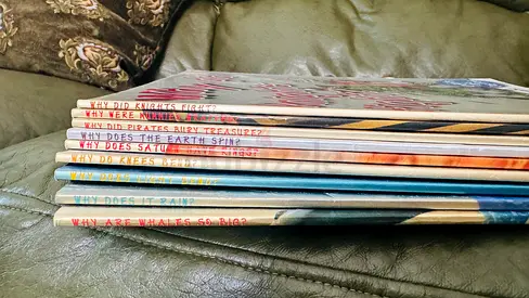 childrens Why? picture books - set of assorted science  curiosity titles. 9books