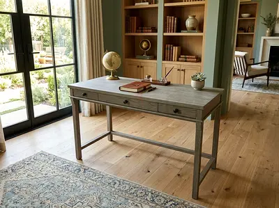 Pottery barn wooden desk 122x56 height 77 cm