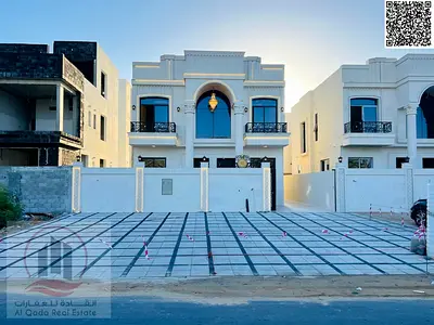 Villa for sale in Ajman, Al Zahia area, including registration fees (5 master bedrooms + large majlis with washrooms + large hall + maid's room + eq