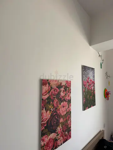 Set of 2 Floral Canvas Wall Art Panels