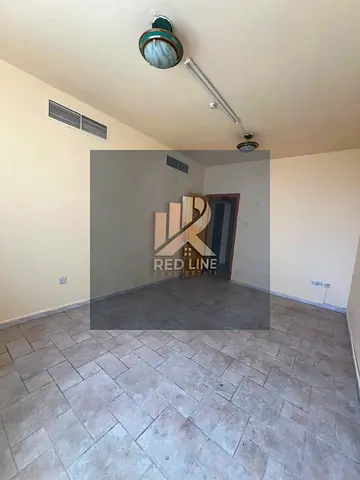 Largest one-bedroom apartment in Sharjah, Al Shuweiheen area, available for annual rent. Suitable for families. Features include central air condition