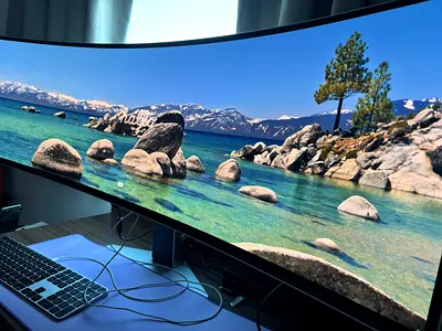 LS49DG932SMXUE SAMSUNG OLED ODYSSEY 49 inch brand new magic Keyboard and black mouse also included