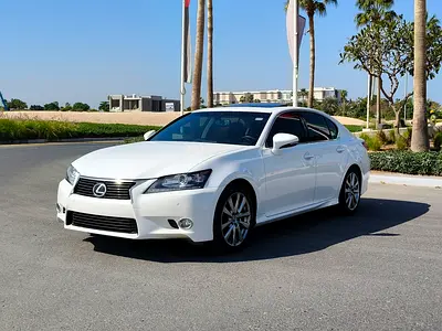 Lexus GS 350 2015 | Premium Sedan. white color.