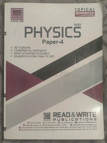 Cambridge IGCSE Physics Paper 4 Topical Workbook (Updated till 2022)