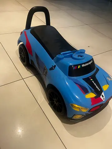 Blue Push Ride-On Car for Toddlers - Good Condition just needs steering wheel
