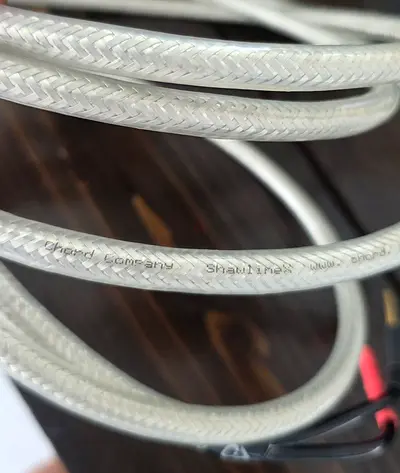 Chord shawline High-quality braided speaker cables (pair) - 2 x red/black terminated