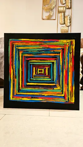 Black square color Abstract painting