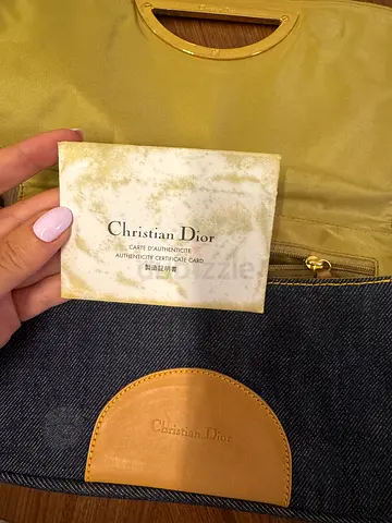 Christian Dior Denim  Leather Clutch/Shoulder Bag - Pre-owned Authentic