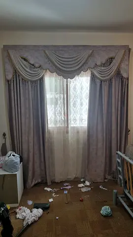 Full set of decorative curtains with valance - gently used
