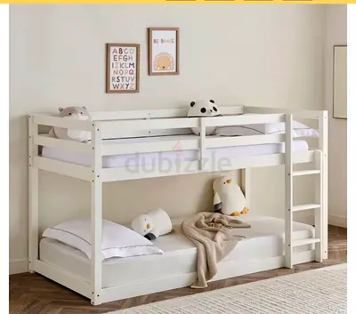 White Wooden Bunk Bed for Sale