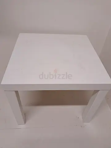 Simple White Square Side Table / Small Coffee Table