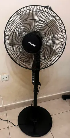 Black Stand Fan - Good Working Condition