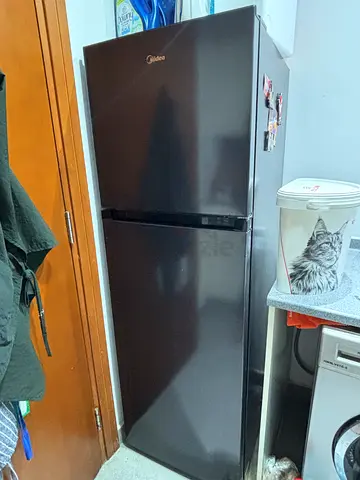 Genuine Fridge - Top Freezer Double Door, Black (Good Working Condition)
