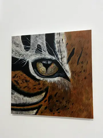 Original Acrylic Painting — Close-up of an Animal Eye