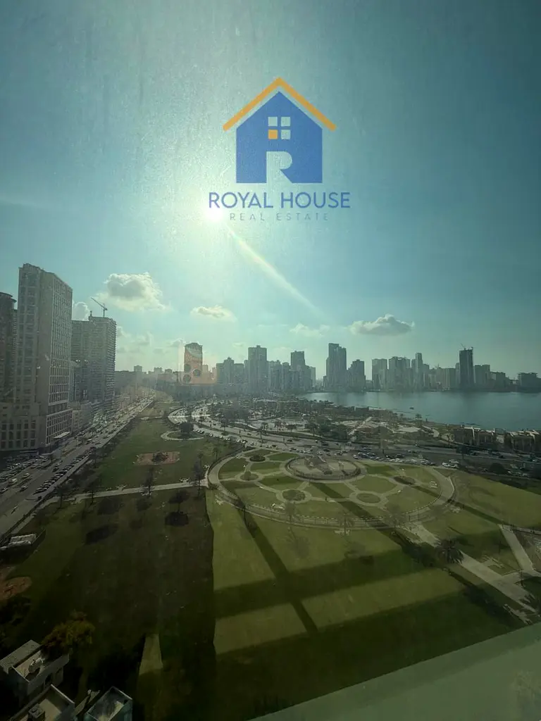 An exceptional opportunity to own a luxury apartment with a direct view of Khalid Lagoon and Al Majaz Park, offering a premium lifestyle in a prime lo
