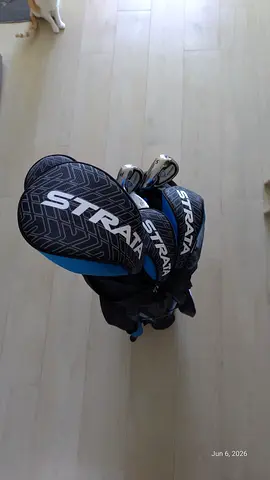 Left handed Set of Strata Golf Clubs with Bag — great Condition