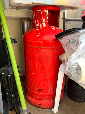 Used Red Gas Cylinder (medium) - For Outdoor/BBQ Use