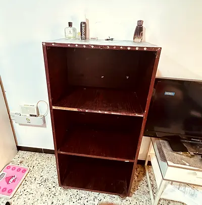 Simple 3-Shelf Wooden Storage Unit / Bookcase - Good for Small Spaces
