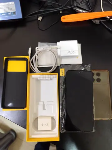 Poco smartphone with box, charger, cable and case - good condition