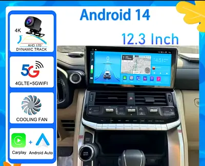 Toyota Land Cruiser LC300 2021 2022 12.3inch QLED Screen Multimedia Video Player