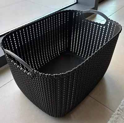 Woven Design Plastic Laundry or Storage Basket