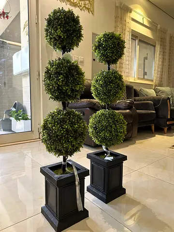 Colorspec Artificial Topiary Tree Set of 2 | Fake Plant | Garden  Villa Decor