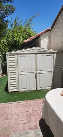 Outdoor 8x6 Cosmoplast Storage Shed – Ok Condition, Lockable