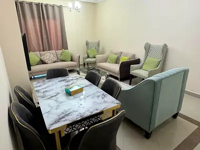 Available from today, the first resident, two rooms, two halls, two balconies, three bathrooms, sea