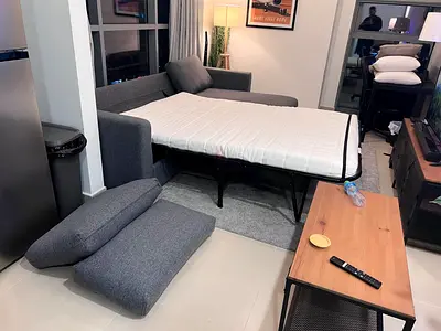 Premium Quality Perfect Condition ikea vimle L shape sofa bed with mattress