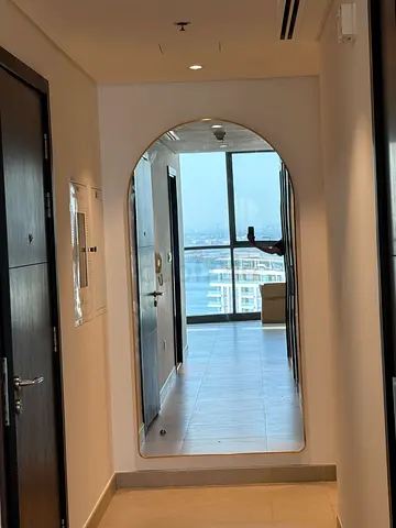 Large Rounded Full-Length Wall Mirror — Modern Arch Design