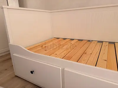 White Daybed with Underbed Drawers - Solid Wood Slats never used