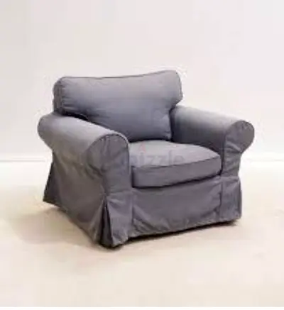 IKEA EKTORP armchair, grey fabric. Available x2.