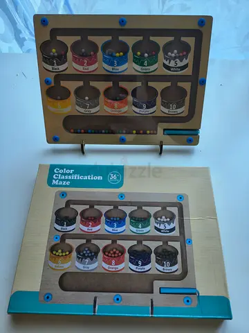 Montessori colour classification maze toy