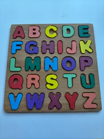 Wooden alphabet puzzle
