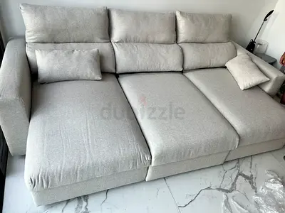IKEA Esklstuna L Shape Sofa Bed Beige