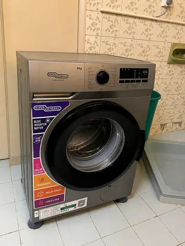 8kg Front Load Washing Machine - Super General, Inverter Motor