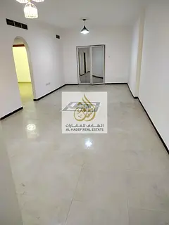 Annual rent in Ajman, Al Nuaimiya 3 area, near Dubai Islamic Bank. Two bedrooms, living room with ba